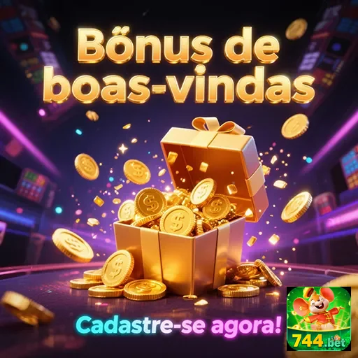 Imagem do bônus de boas-vindas da 744bet, destacando promoções para novos jogadores.