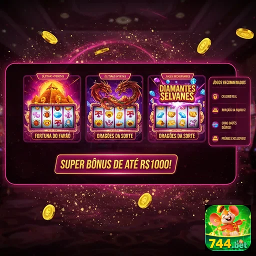 Jogador se divertindo em slot games no 744bet
